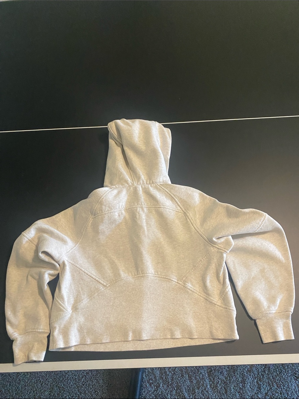 lululemon athletica Light Gray Quarter-Zip Hooded Sweatshirt - Picture 3 of 3